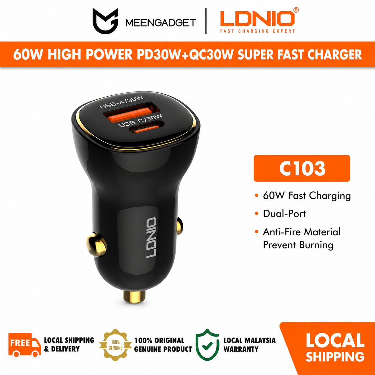 LDNIO C103 Car Charger